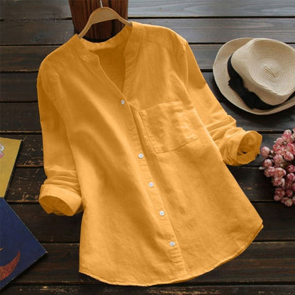Velora | Women's button-down blouse with a relaxed casual design