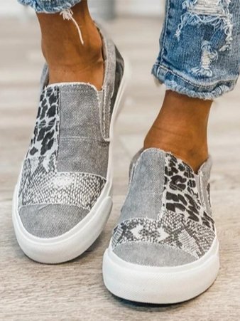 Mariela | Baskets femme sans lacets au design patchwork et imprimé