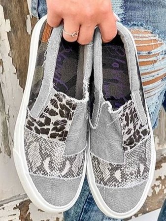 Mariela | Baskets femme sans lacets au design patchwork et imprimé