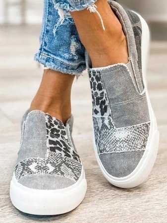 Mariela | Baskets femme sans lacets au design patchwork et imprimé