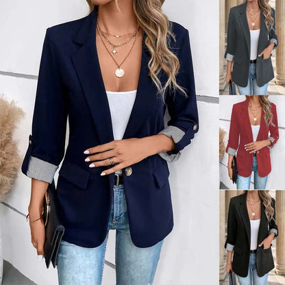 Karina | Blazer para mujer con solapa de muesca y puños vueltos