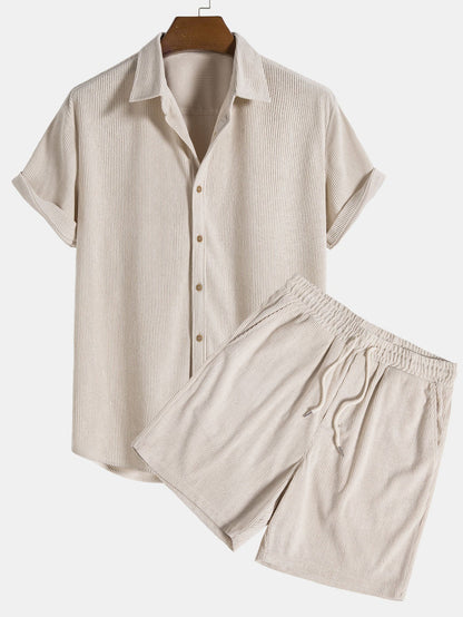 Edgar | Conjunto de verano para hombre con camisa ligera y pantalón corto | Cómodo