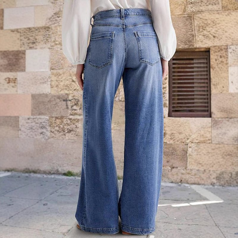 Antonella | Vintage-Jeans mit hohem Bund und weitem Bein  