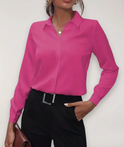 Aurelia | Klassische Bluse mit Hemdkragen für Damen  