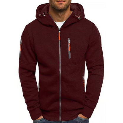 Alberto | Herren-Sweatshirt mit Reißverschluss und Tasche  