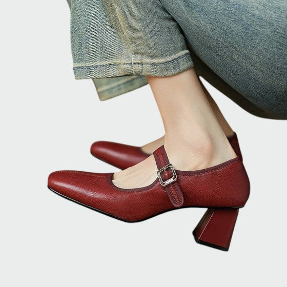 Milivia | Zapatos Mary Jane con tacón grueso elegante