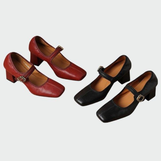 Milivia | Zapatos Mary Jane con tacón grueso elegante
