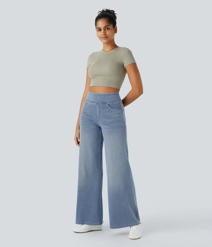 Estela | High-waisted wide-leg loose-fit trousers