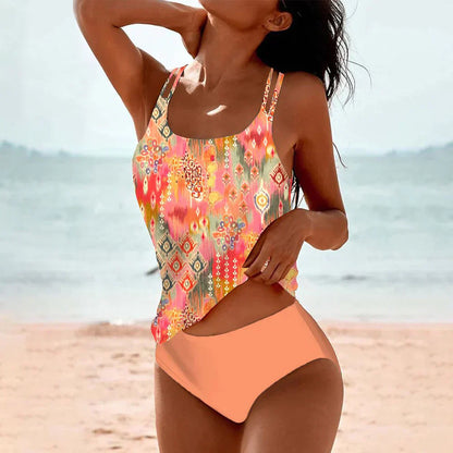Nuria | Tankini con estampado floral y cintura alta
