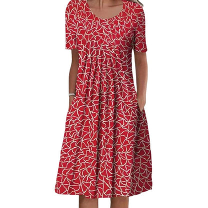 Aroha | Casual Floral Print Dress with Pockets