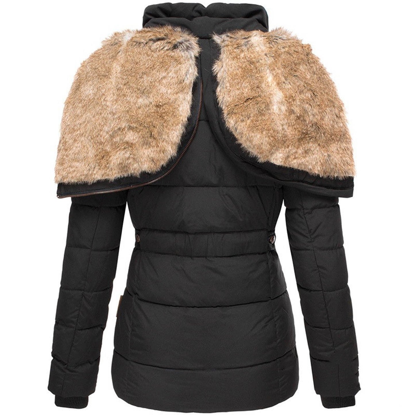 Lucía | Veste d'hiver femme avec capuche en fourrure