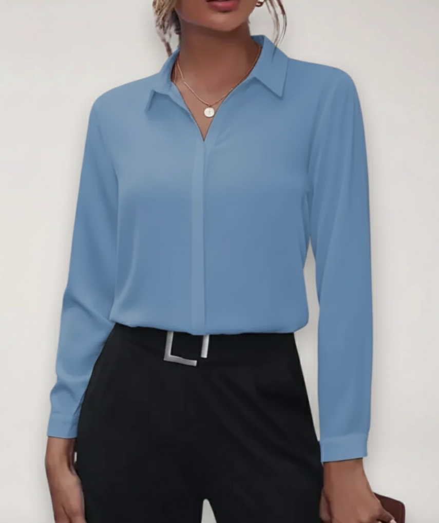 Aurelia | Klassische Bluse mit Hemdkragen für Damen  