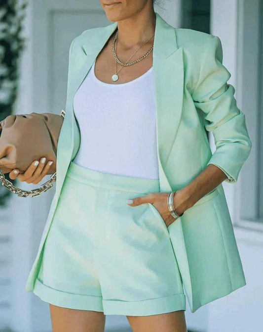 Arcelia | Women's Two-Piece Set with Fitted Blazer and High-Waisted Shorts | Chic