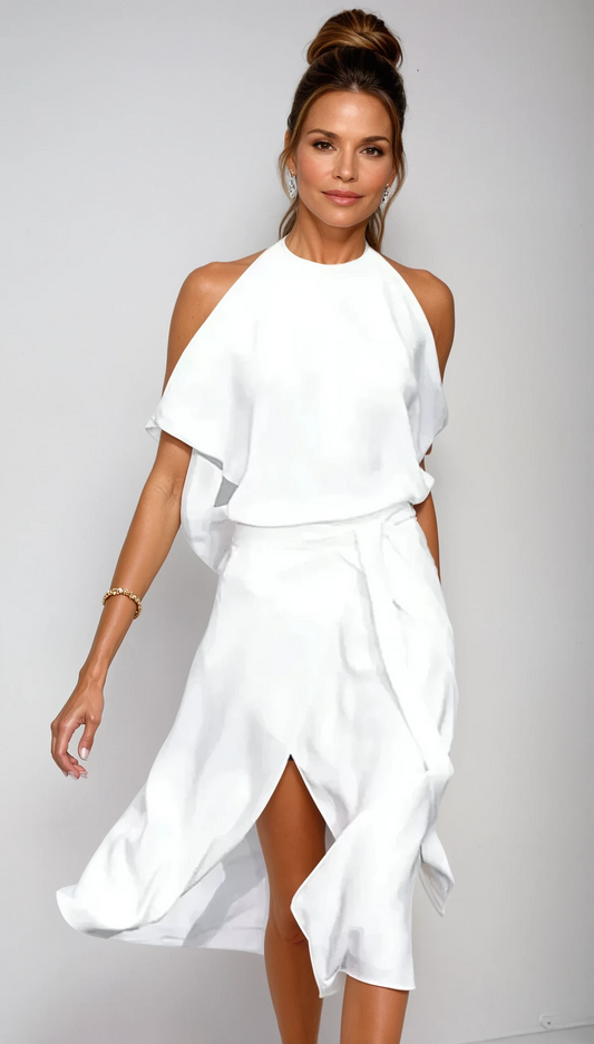 Selendra | Modern Women's Off Shoulder Midi Dress | Modern