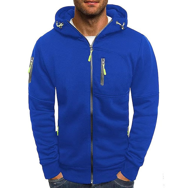 Alberto | Herren-Sweatshirt mit Reißverschluss und Tasche  