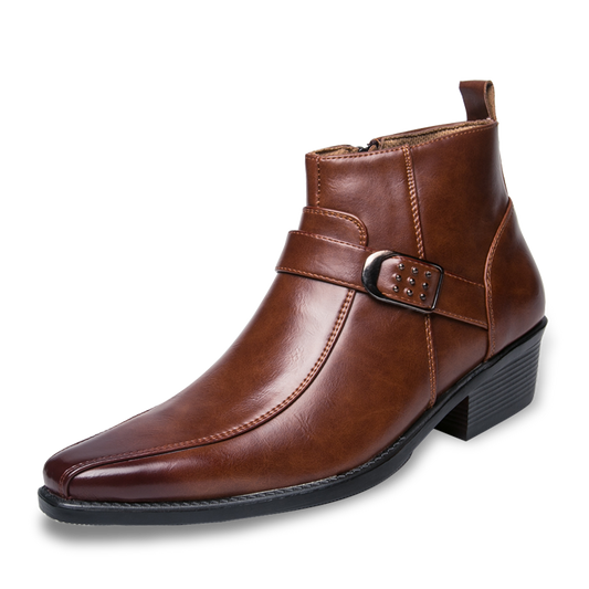 Salvador | Men's narrow-toe boots with side buckle