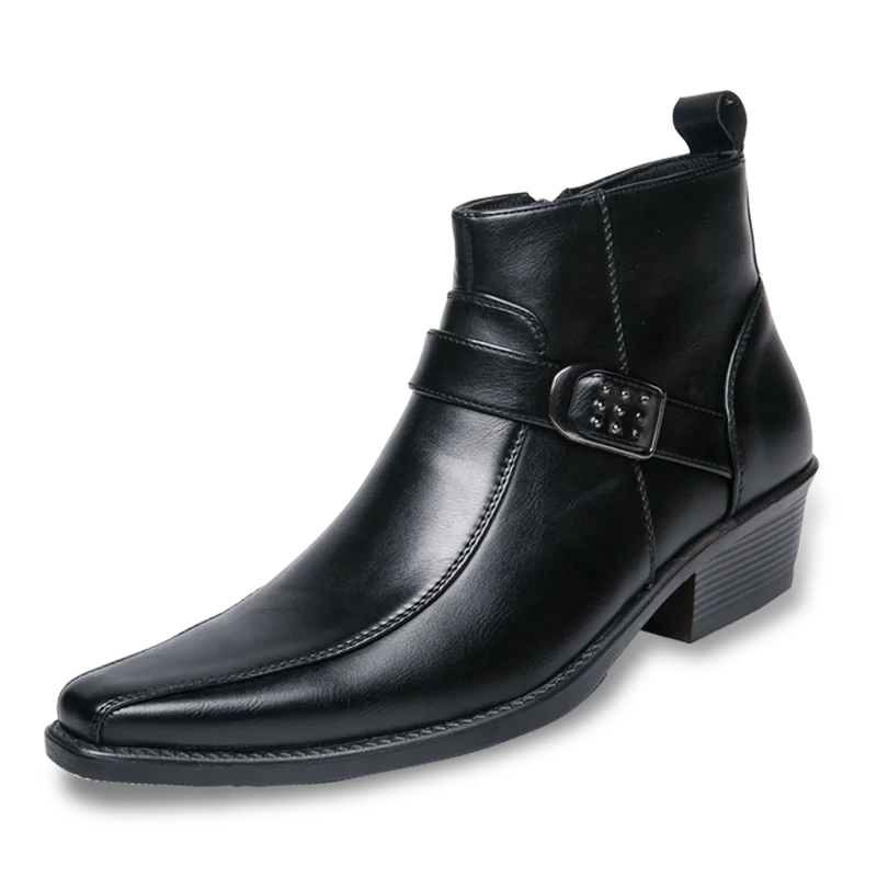 Salvador | Botas de hombre con puntera estrecha y hebilla lateral