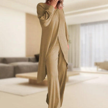 Pilar | Conjunto dos piezas para mujer con túnica y pantalón ancho