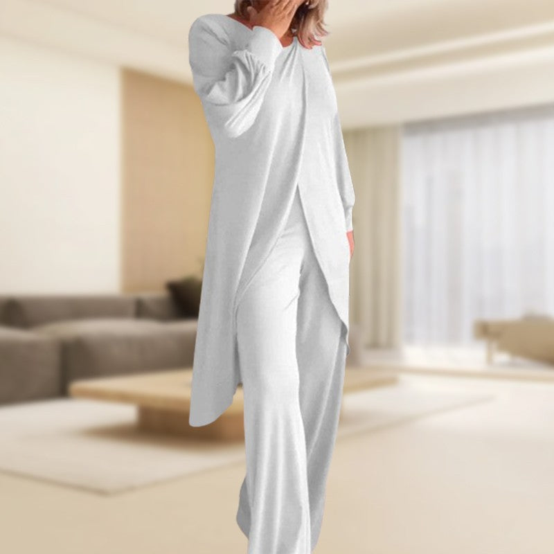 Pilar | Conjunto dos piezas para mujer con túnica y pantalón ancho