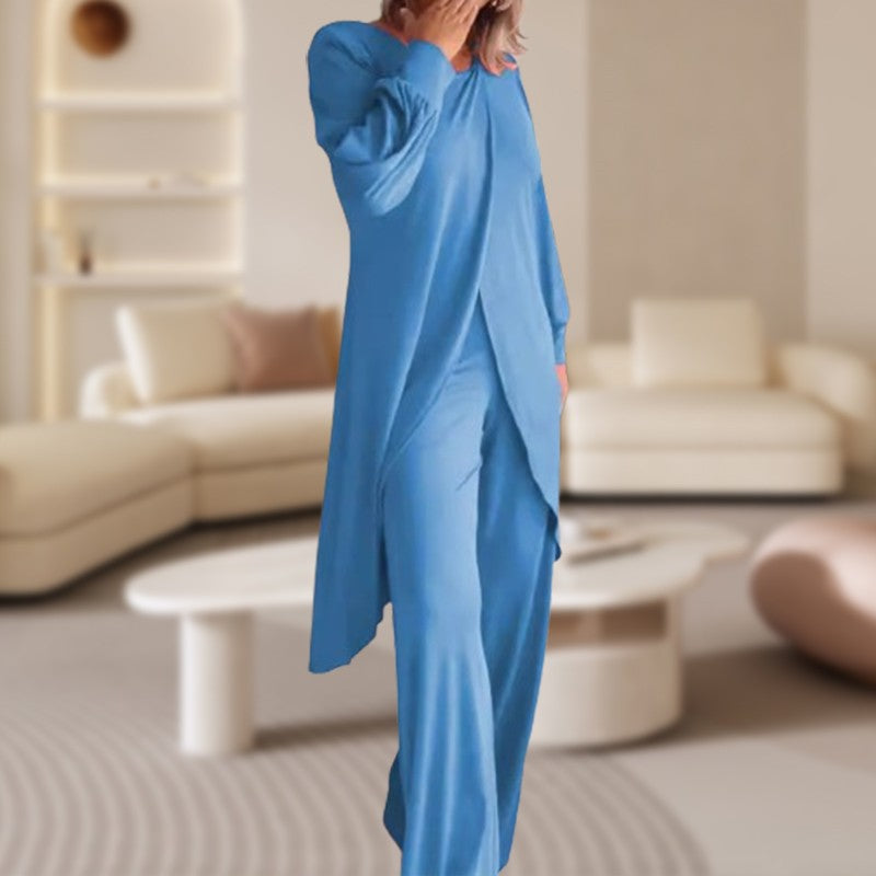 Pilar | Conjunto dos piezas para mujer con túnica y pantalón ancho