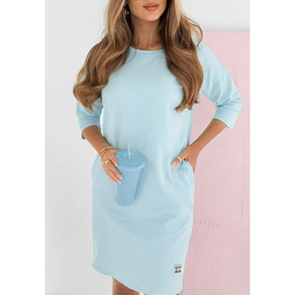 Eliana | Minikleid für Damen mit Dreiviertelärmeln im Sweatshirt-Stil  