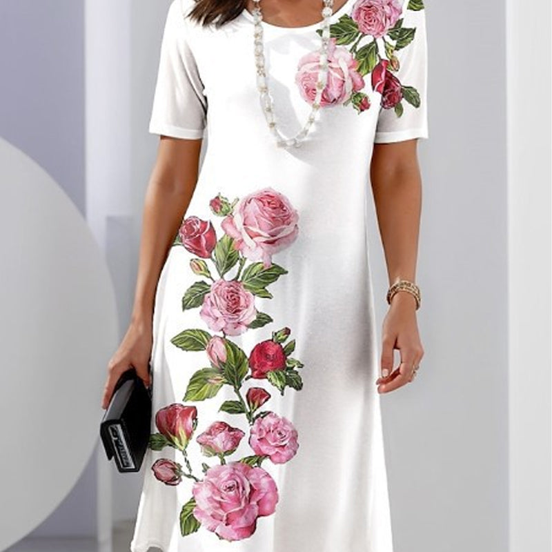Amaya | Vestido midi para mujer con estampado floral de verano