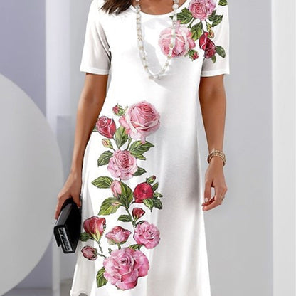 Amaya | Vestido midi para mujer con estampado floral de verano