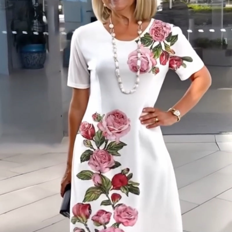 Amaya | Vestido midi para mujer con estampado floral de verano