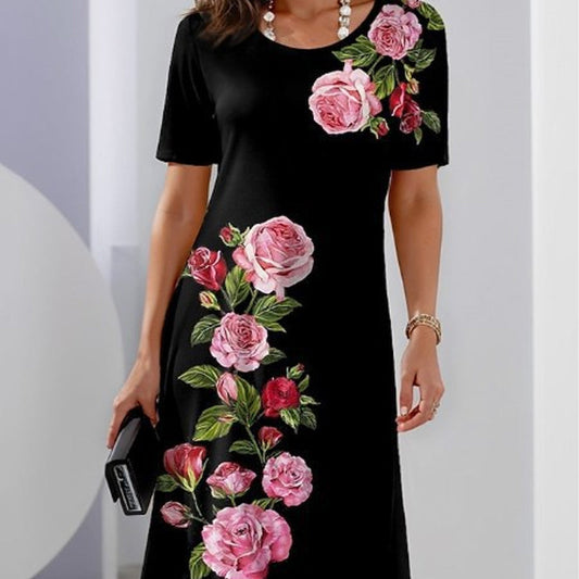Amaya | Vestido midi para mujer con estampado floral de verano