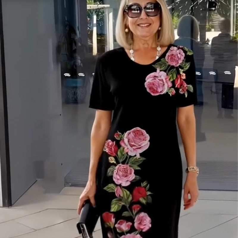 Amaya | Vestido midi para mujer con estampado floral de verano