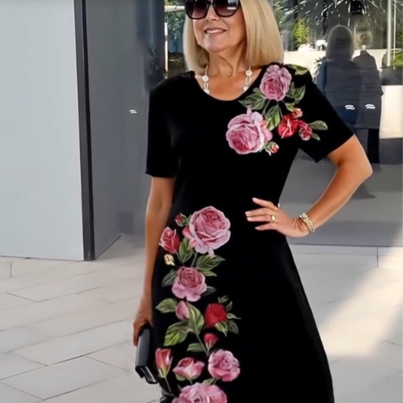 Amaya | Vestido midi para mujer con estampado floral de verano