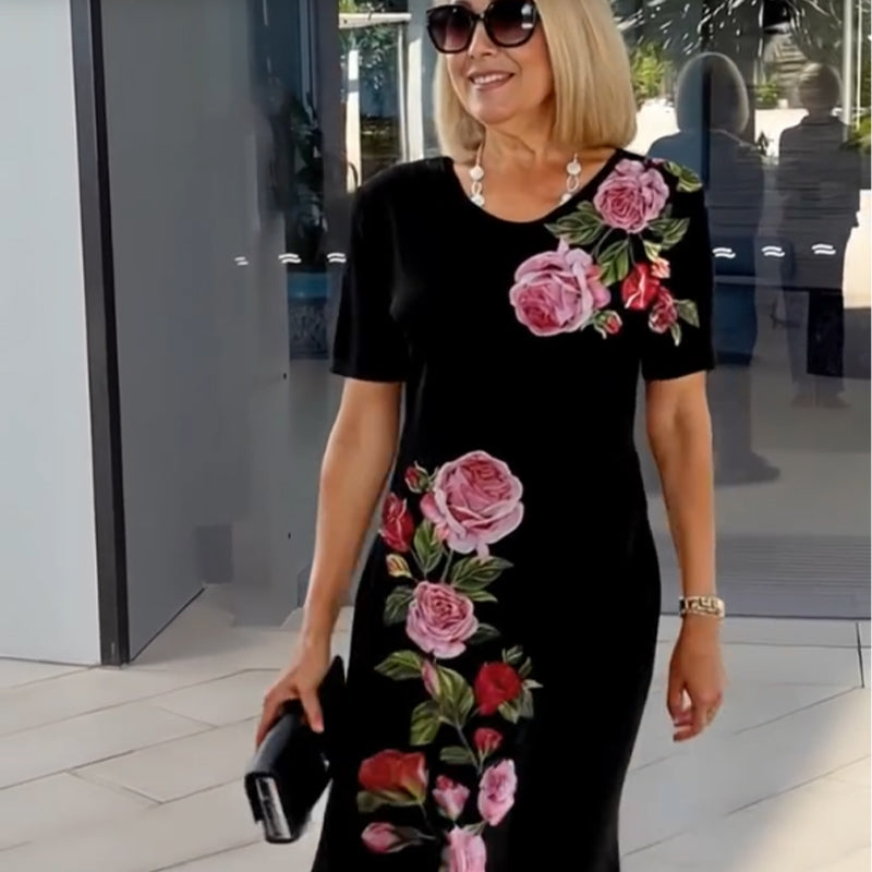 Amaya | Vestido midi para mujer con estampado floral de verano