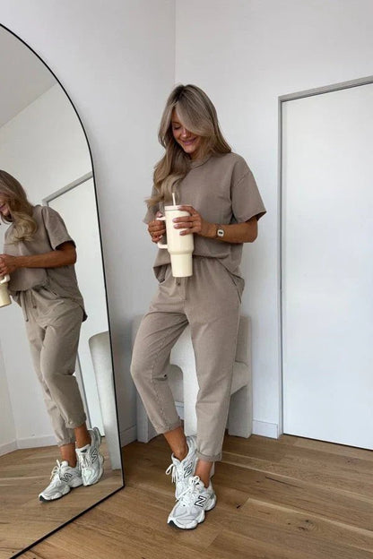 Mariela | Baumwoll-Set mit weitem T-Shirt und Shorts  