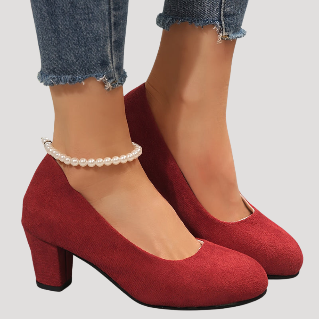 Magdalena | Tacones de bloque para mujer con punta redonda