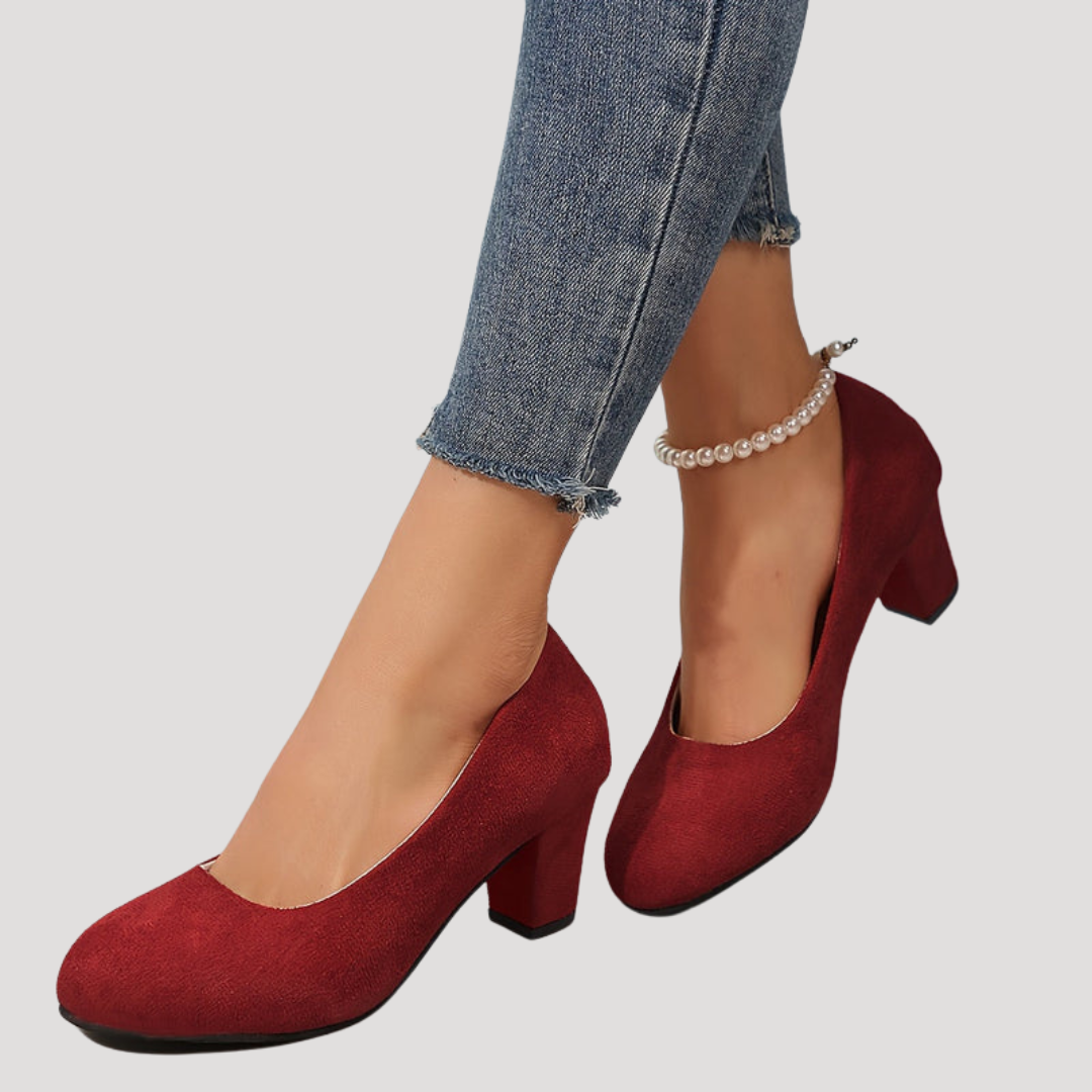 Magdalena | Tacones de bloque para mujer con punta redonda