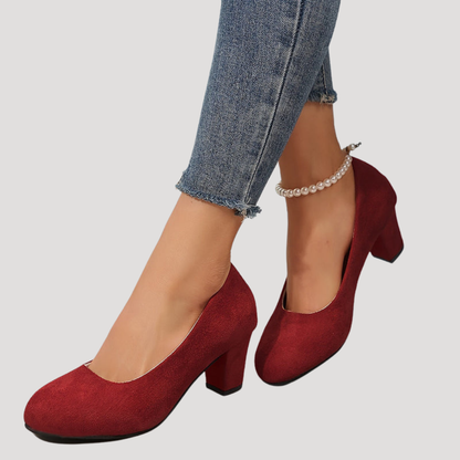 Magdalena | Tacones de bloque para mujer con punta redonda