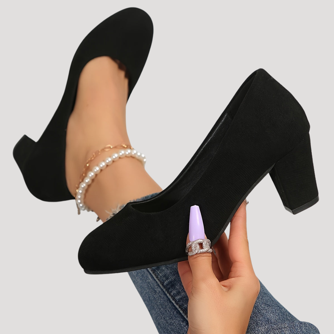 Magdalena | Tacones de bloque para mujer con punta redonda