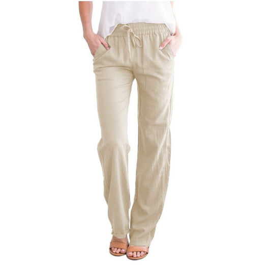 Hiro | Lange Hose mit elastischem Bund und Kordelzug  