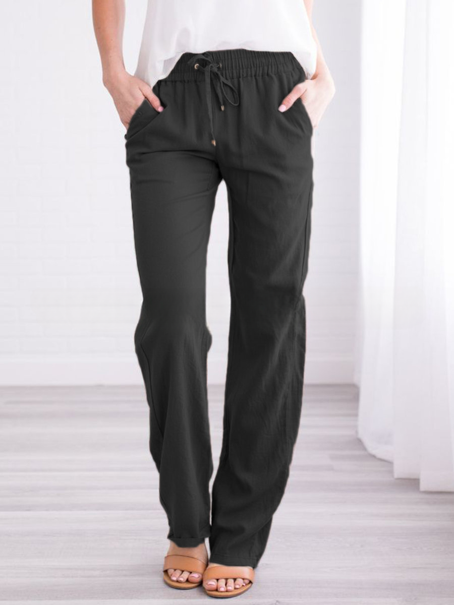 Hiro | Pantalón largo con cintura elástica y cordón