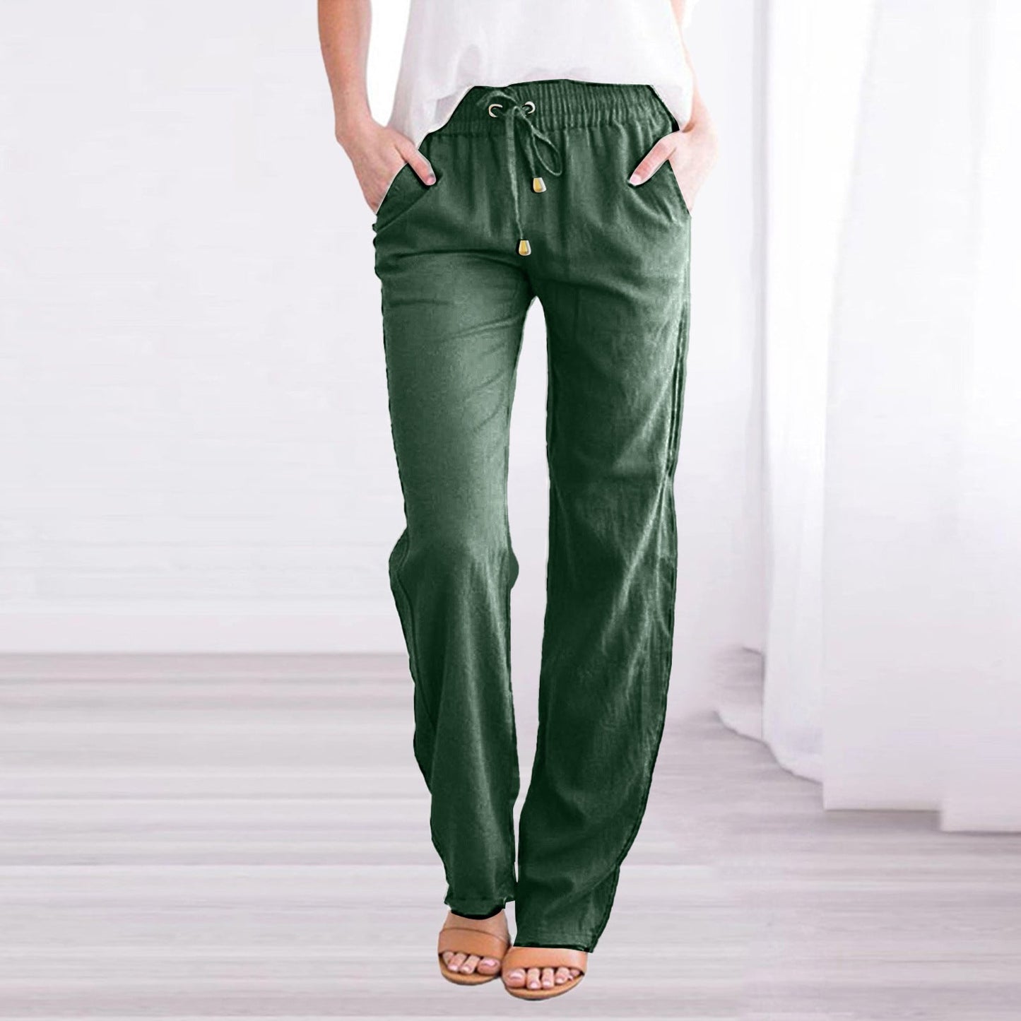 Hiro | Pantalón largo con cintura elástica y cordón