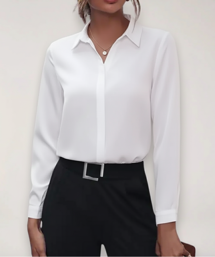 Aurelia | Klassische Bluse mit Hemdkragen für Damen  