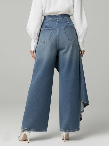 Carmela | Jeans amplios de tiro alto y botones frontales