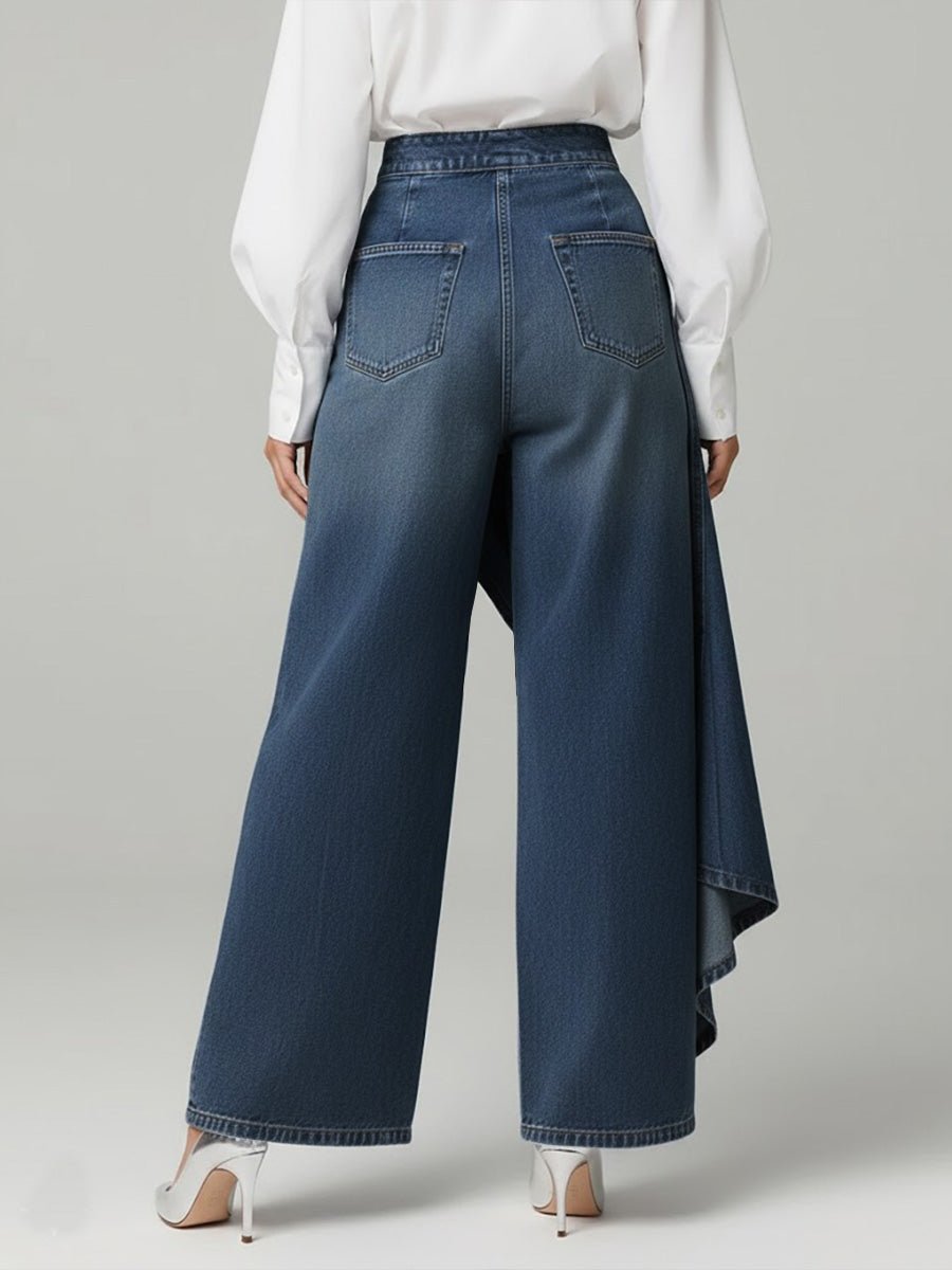 Carmela | Jeans amplios de tiro alto y botones frontales