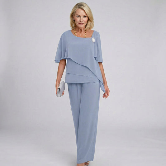 Leonor | Women's set with cape and wide pants