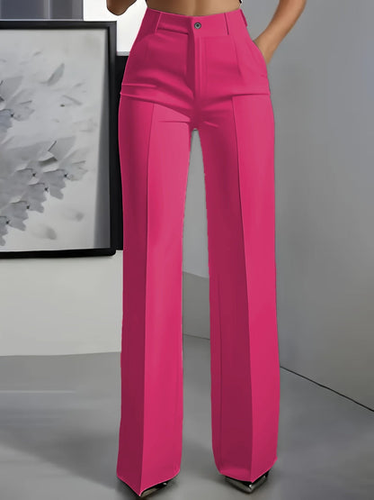 Paulina | Pantalón para mujer de tiro alto y pierna ancha