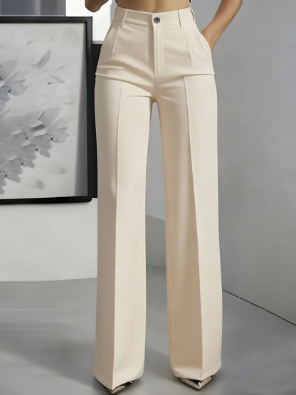 Paulina | Pantalón para mujer de tiro alto y pierna ancha