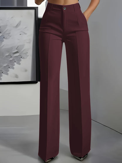 Paulina | Pantalón para mujer de tiro alto y pierna ancha