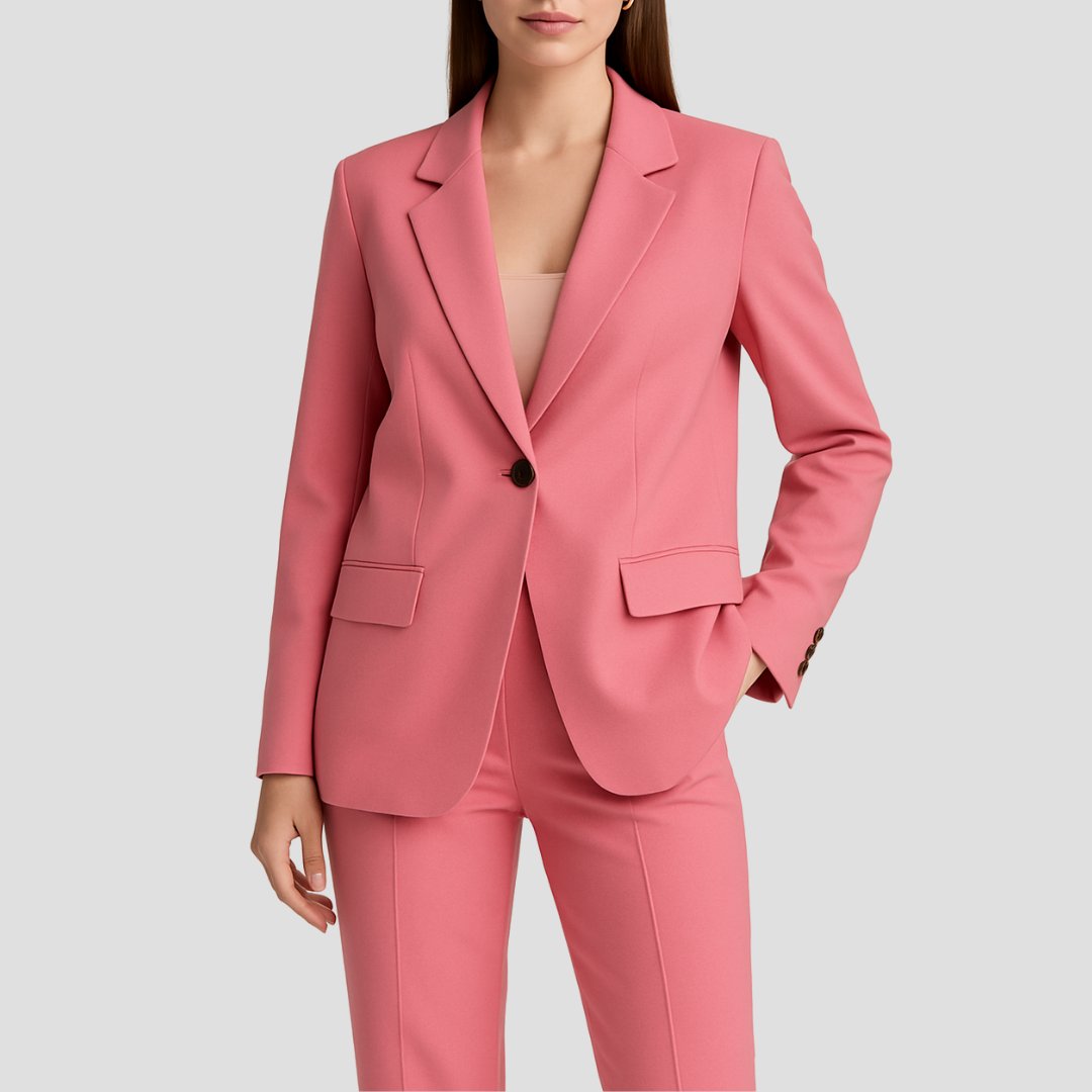 Luisa | Conjunto para mujer con blazer de un botón y pantalón recto