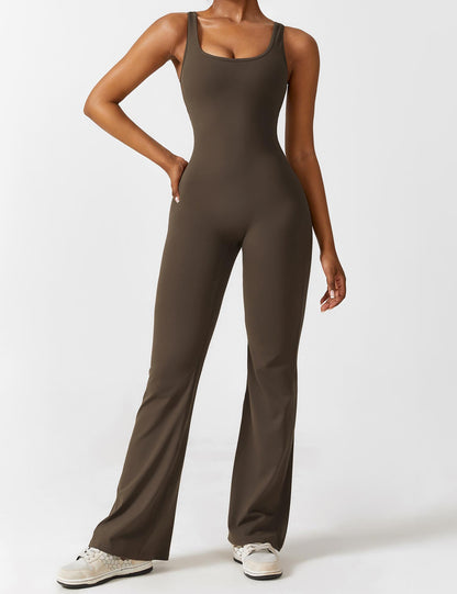 Adriana | Jumpsuit with open back and fitted flared cut