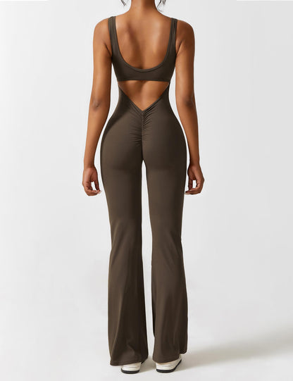 Adriana | Jumpsuit with open back and fitted flared cut